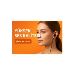 JACK Girişli Mikrofonlu Silikonlu Kulakiçi Kulaklık
