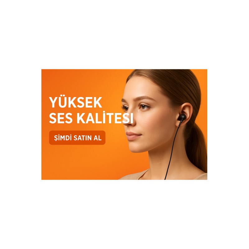 JACK Girişli Mikrofonlu Silikonlu Kulakiçi Kulaklık