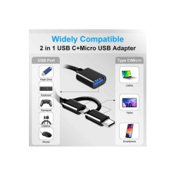Tüm Cihazlar Akıllı Telefon Tablet Çoklayıcı 3'ü 1 Arada OTG Adaptör|USB 3.0+Type-C + Micro USB Hub
