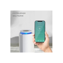 Akıllı Hava Temizleyici H13 HepaFiltre UV-C Işıklı İyonizerli Koku Toz Giderici Alerji Sterilizasyon