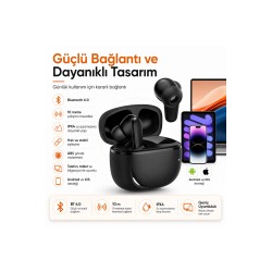 AI Çeviri Özellikli Bluetooth 6.0 Kablosuz Kulaklık ANC ENC TWS 135 Dil Destekli Type