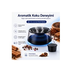 Araç İçi Aromaterapi Nemlendirici ve Koku Makinesi 10W 700 mAh Şarjlı Kartuşlu