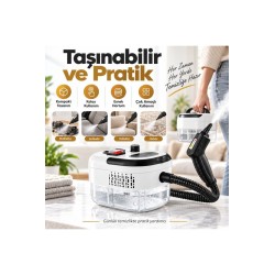 2500W Taşınabilir Buharlı Temizleyici 1200 ml 6 Kademeli Çok Fonksiyonlu Halı Koltuk